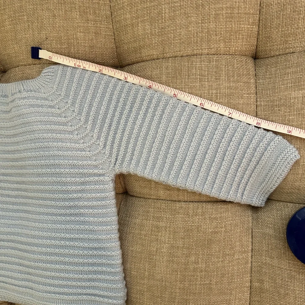 Never Worn NWOT Martin Aranda Take Me Home Dusty Blue Knit 0-3m 3 Piece Set - Picture 9 of 10